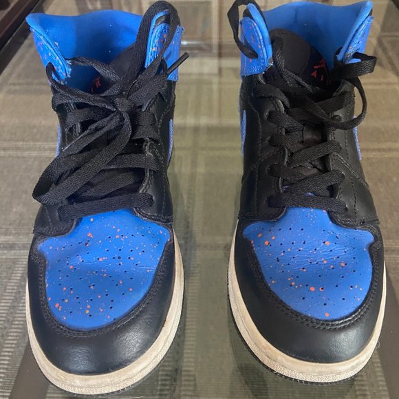 2018 Air Jordan 1 Mid 'Royal Splatter' - Picture 4 of 7